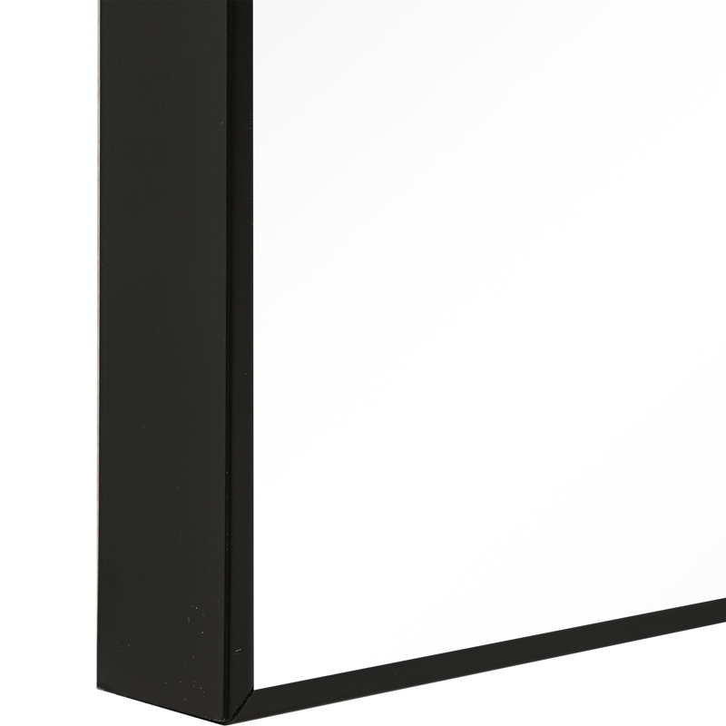 Foran Rectangle Mirror, 60" H x 20" W, Black