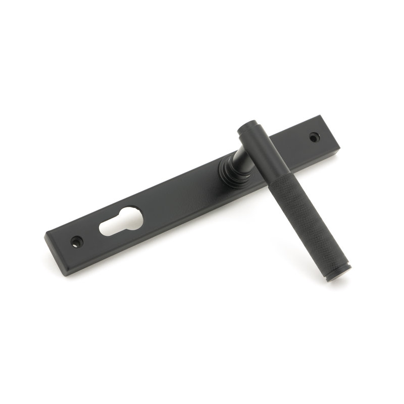 Brompton Lock Door Handle, Matt Black