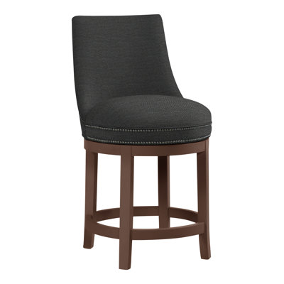 Vesper Upholstered Stool with Solid Wood Frame
