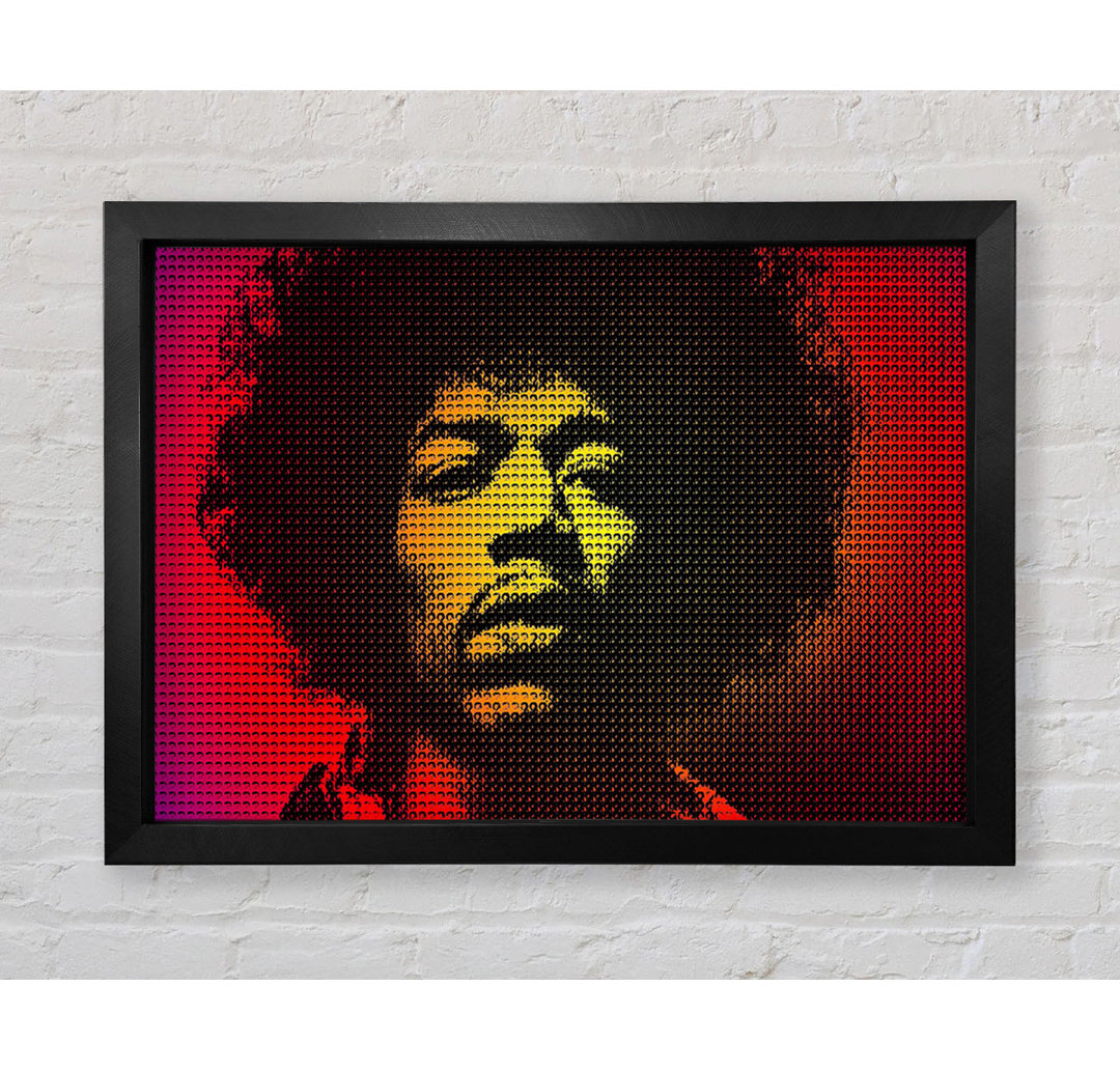 Jimi Hendrix Gesicht - Einzelner Bilderrahmen Kunstdrucke