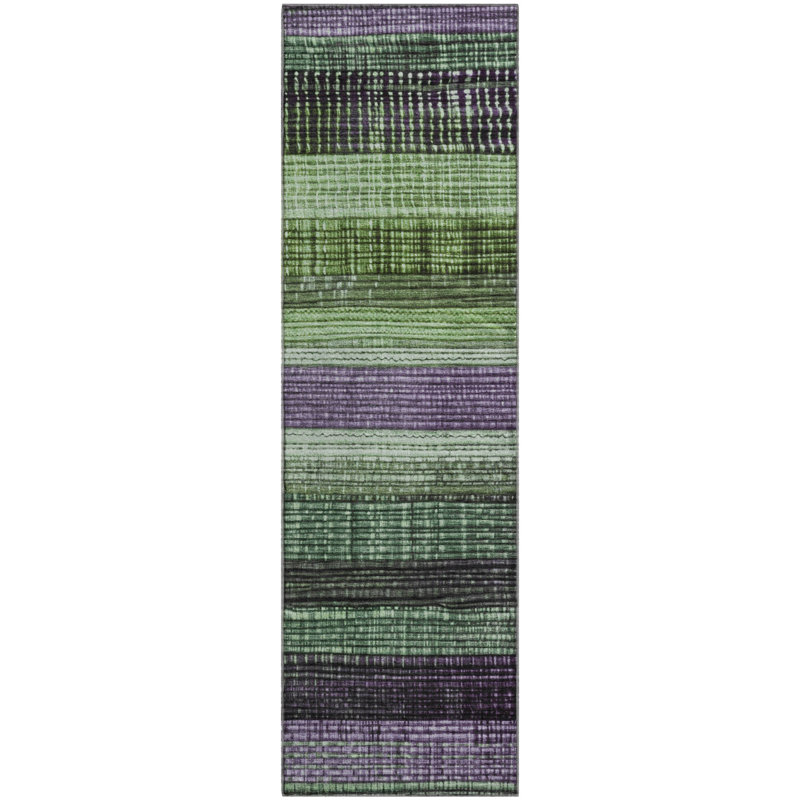 Premium Machine Washable Crestover AMF1873 Stripes Rug, Runner 2'3" x 7'6"