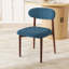 Modern Minimalist Dining Chair With Wood Legs, Mid-Century Accent Chair For Kitchen, Living Room, And Vanity-1149533025-1149533024