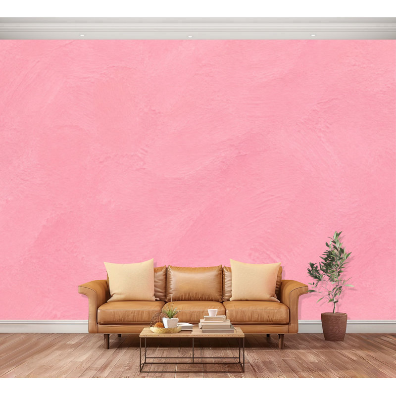 Wall Mural Peel and Stick Wallpaper Pink concrete Self-Adhesive Removable Contact Paper Wall Decor for Living Room Bedroom 69"H x 96"W