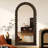 Medieval-Style Wall-Mounted Floor-Standing Arched Full-Length Mirror-118663616
