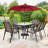 Aliska 6 - Person Patio Dining Set with Rectangular Table