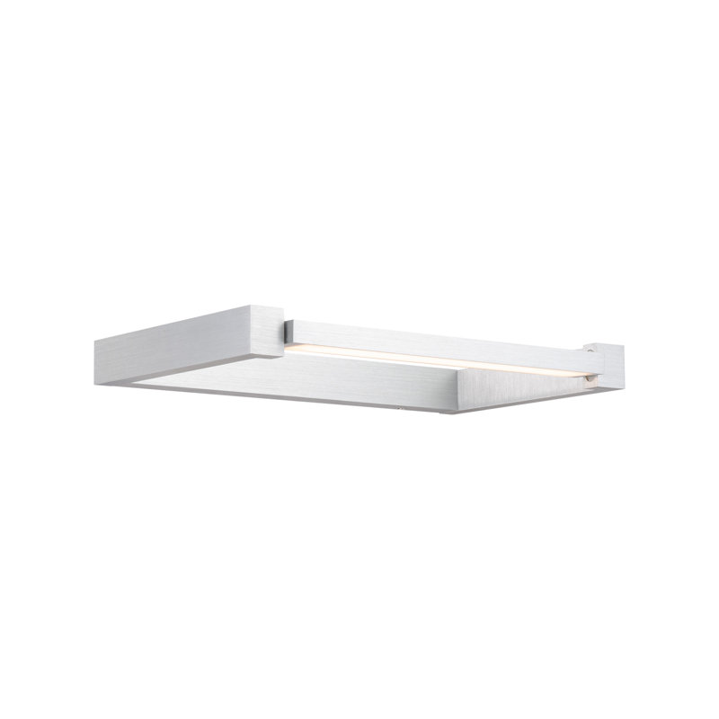 Lune Dimmable LED Wall Mounted Picture Light, Brushed Aluminum, 1.625" H x 10" W x 16.875" D