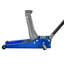 Cric de plancher à double pompe horizontale robuste 3T (sans pédale) et cric de plancher en acier de course avec pompe à levage rapide à double piston, capacité de 3 tonnes (6 600 lb), bleu et argent