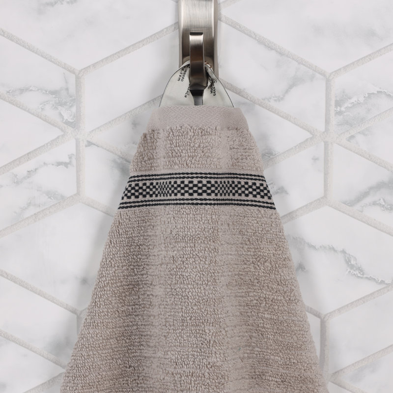 Ensemble de serviettes de salle de bain 8 pièces Orley Zero Twist, Gris, Ensemble de serviettes 8 pièces