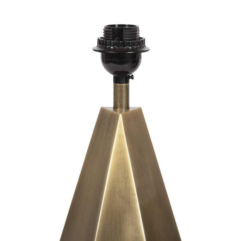 Marcedes Modern Faceted Bedside Table Lamp, Metal, Gold