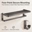 Porte-serviettes mural en acier inoxydable 5 porte-serviettes 24 po-109767828