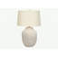 Lighting, H 26 po, lampe de table, céramique crème, abat-jour ivoire / crème, transitionnel