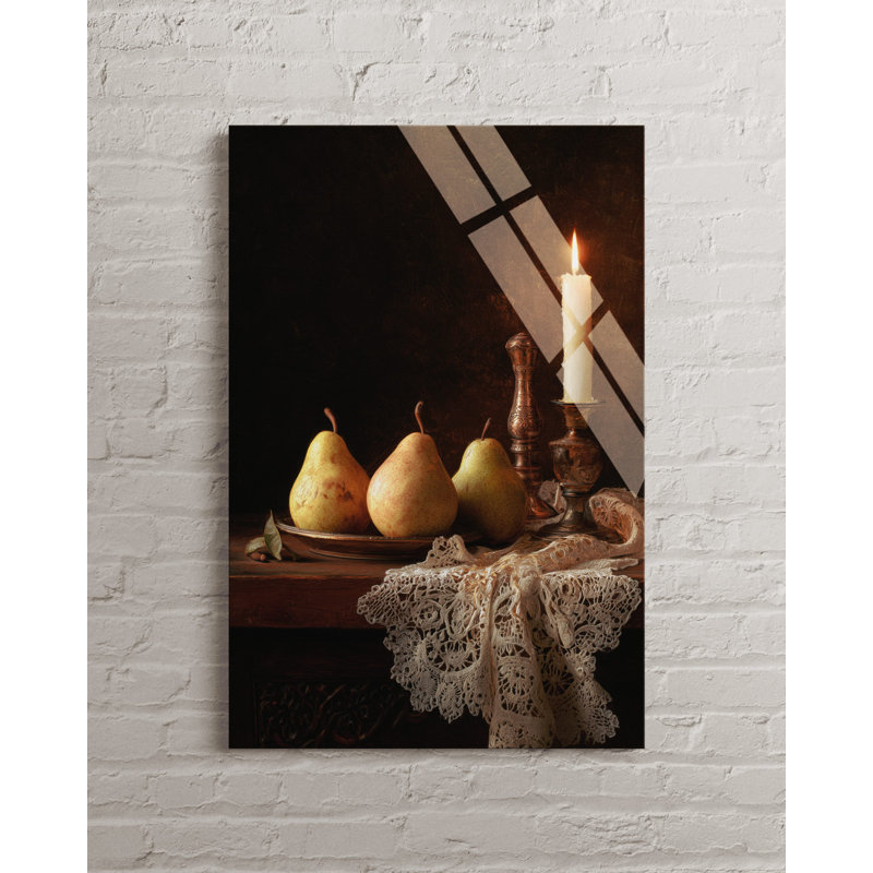 Art mural en verre trempé Moody Still Life, 23,5 po x 15,5 po