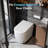 BCANHOME Compact Smart Toilet with Bidet, Auto Open/Close Lid, Heated Seat, 1.28 GPF Flush, Warm Wash & Dryer, Massage Clean, Soft-Close, Remote Control, Gentle Night Light, Space-Saving