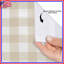 Rideaux de douche beige à motif vichy blanc extra long-130736762