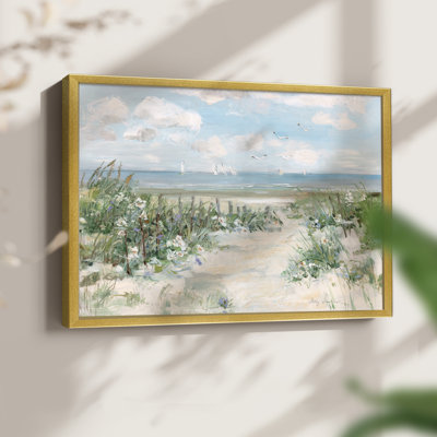Wildflower Beach -Framed Print - Restickable