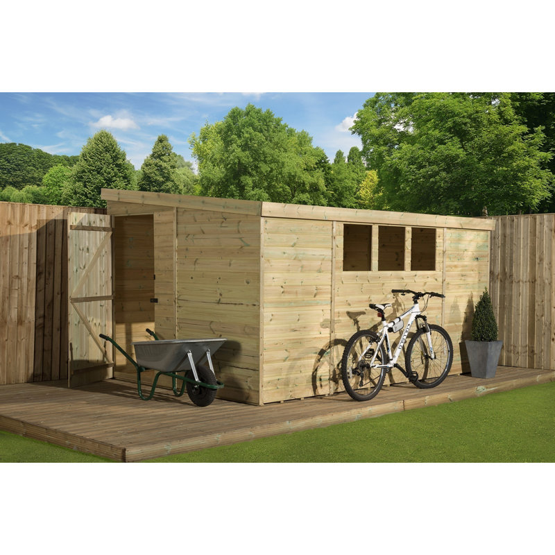 Shiplap Pent Wooden Shed, 6ft. W x 14ft. D
