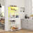 Baker's Rack with Power Outlet and LED Lights, Coffee Bar with Storage Shelves