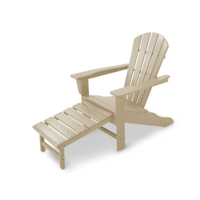 POLYWOOD Palm Coast Ultimate Adirondack with Hideaway Ottoman by POLYWOOD
