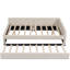Lit plateforme tapissier avec port USB et gigogne