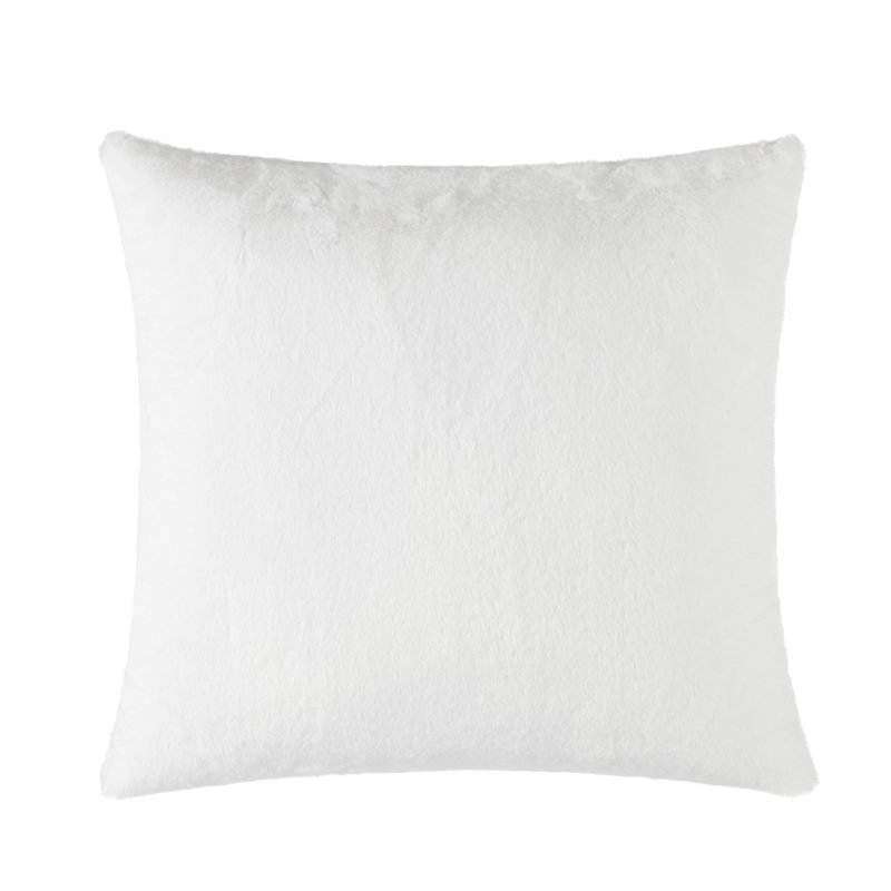 Dearfoams Faux Fur Reversible Throw Pillow, White
