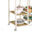 Chariot de cuisine naturel brun et blanc