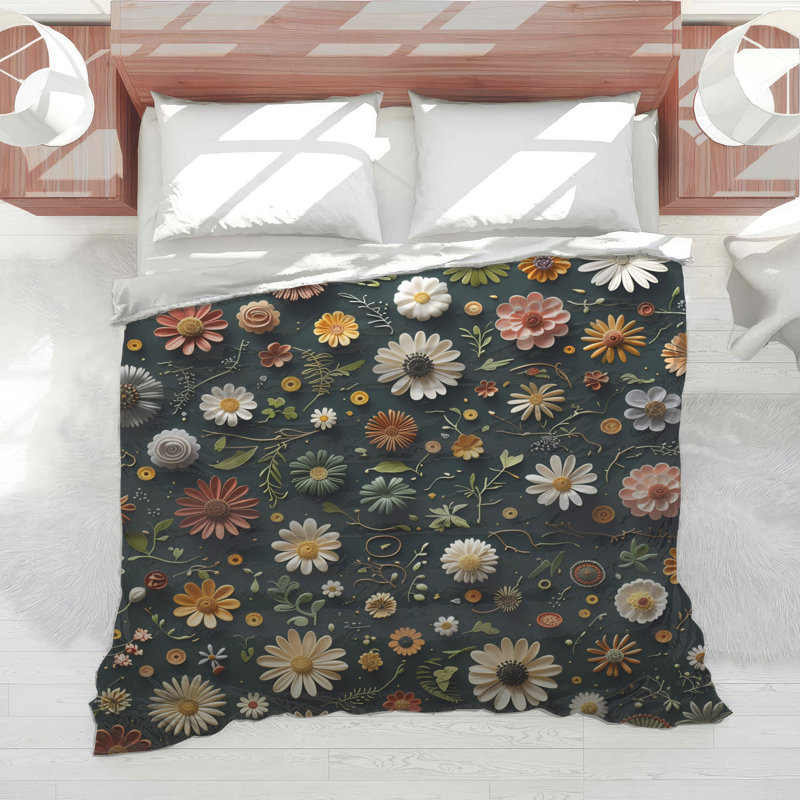 Édredon à motif floral Boho Boho, Grand lit