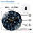 Ice-Clock-Face-Ornaments-Stars Art - 12'' Modern Glass Wall Clock
