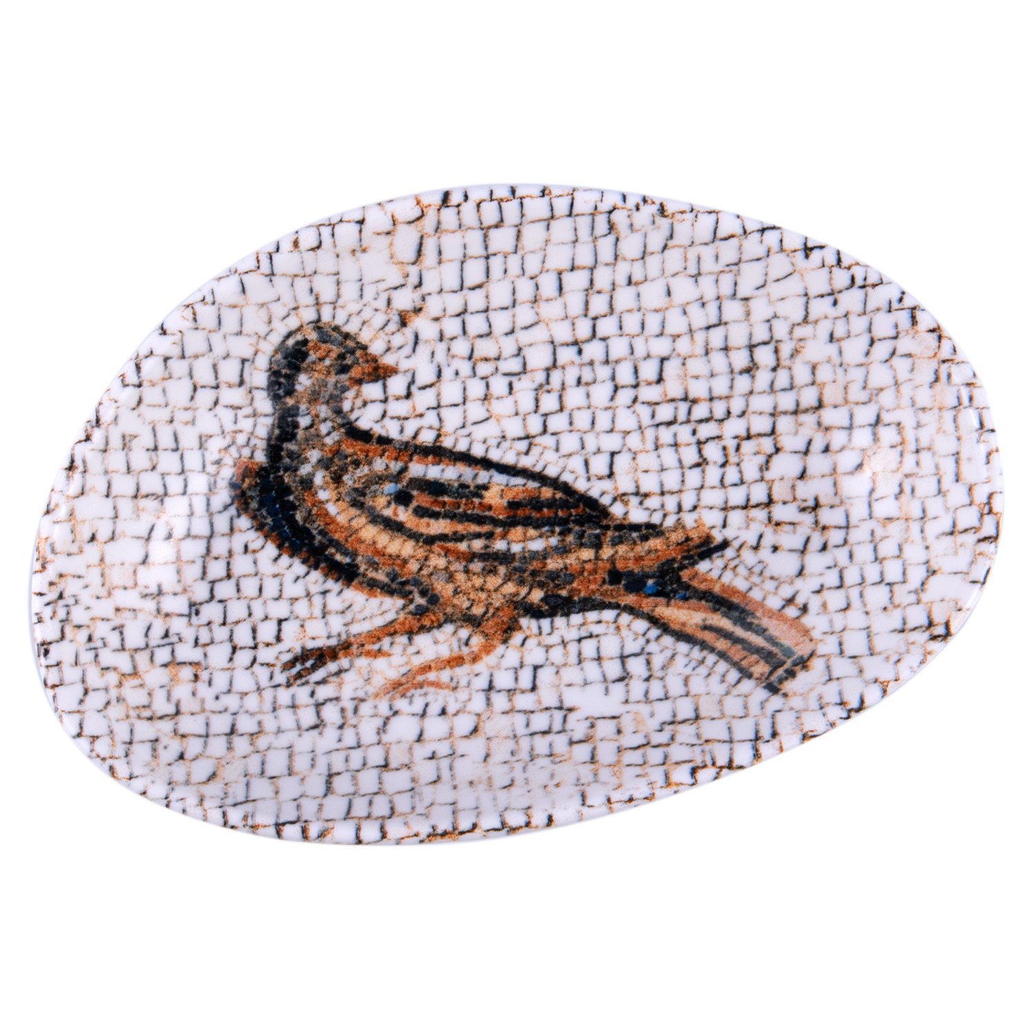 Winston Porter Ancient Mosaic Bird Porcelain Serving Plate Wayfair