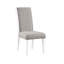 Ensemble de 2 chaises d'appoint Classic White Grey, entièrement rembourrées pour le confort et le style, idéales pour les salles à manger de style maison de campagne