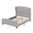 High Headboard Wingback Linen Upholstered Bed No Box Spring Needed-85966558-85966559