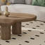 Table basse en forme libre, table centrale en bois d'ingénierie pour salon