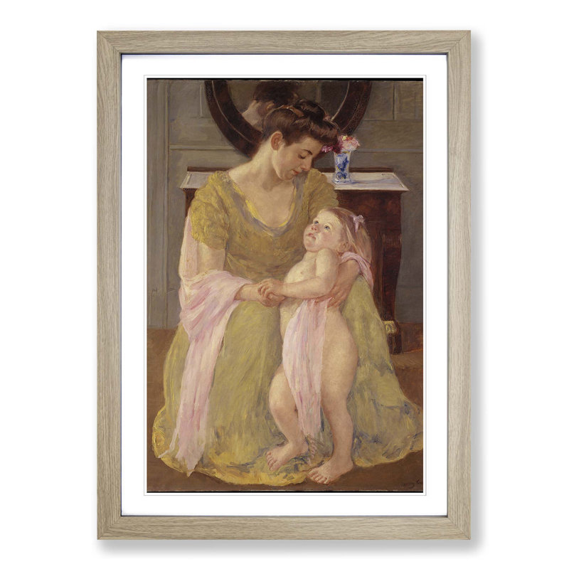 Mary Cassatt - Single Picture Frame Painting, Oak