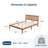 Soid Wood Platform Bed with Headboard-792425005-795243942