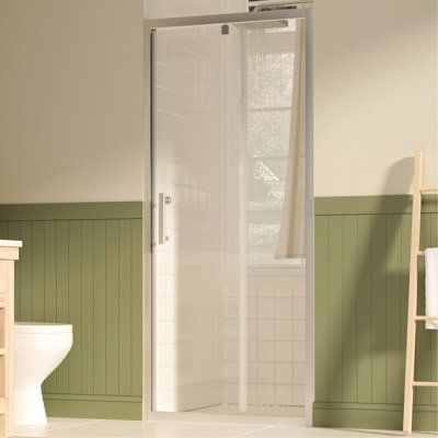 72 po de hauteur, porte de douche pivotante de 31 à 33 po de largeur, verre trempé transparent de 6 mm de 1/4 po, film, revêtement nano, réversible et résistant aux fuites, nickel brossé, solution de salle de bain moderne de grande largeur, verre avec ouverture, pour utilisation