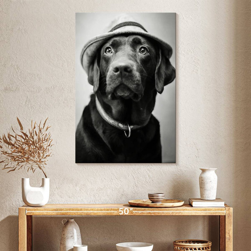 Brampt Black Labrador Boss, 39" H x 26" W