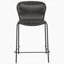 Chaise de comptoir brune en faux rotin (ensemble de 2)