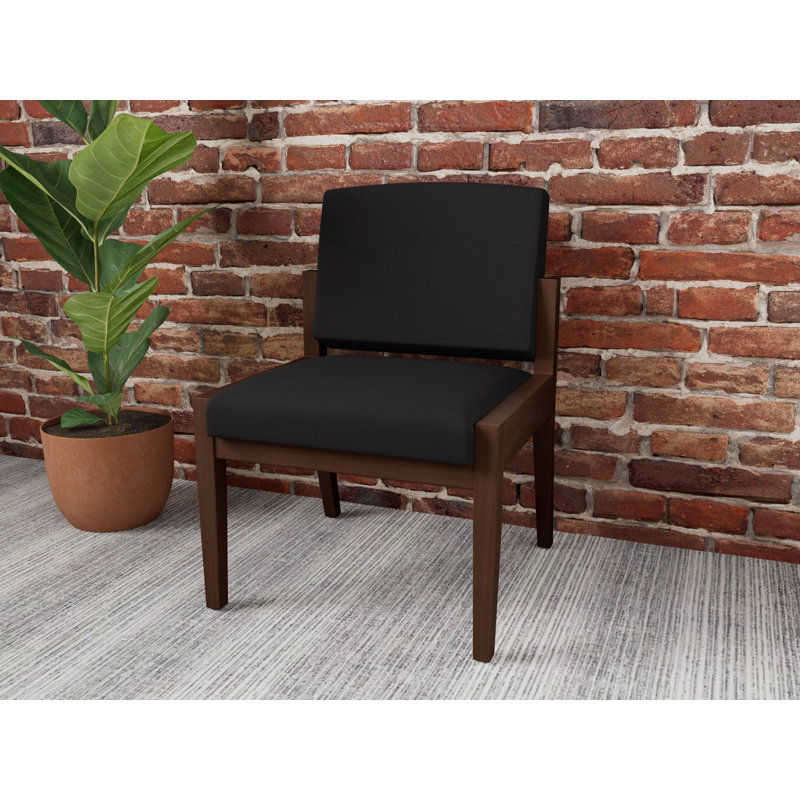Chaise d’invité Amherst, Noyer Riftwood, Visite libre noire