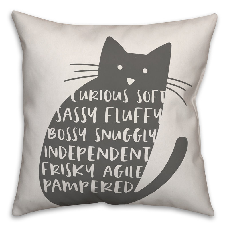  Coussin Curious Cat Silhouette