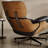 Mid Century Chaise Lounge Chair With Ottoman, Top Grain Leather, Modern Office Chair Classic Design, Heavy Duty Base Support For Living Room Study Lounge Office-154907757