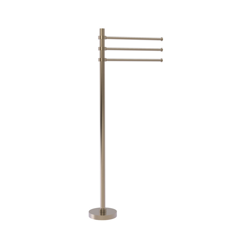 Gober Freestanding Towel Stand, Antique Pewter