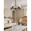 Luminaire suspendu à 5 lumières DEL, lustre moderne en cristal de verre à bulles pour îlot de cuisine, café-bar intérieur