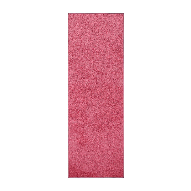 Modern Plush Pet and Kids Friendly Solid Color Pink Area Rugs, Stain & Fade Resistance, Perfect for Living Room, Dining Room, Bedroom, Playroom and Kidsroom, Event, Wedding, Ambermarie Binded Rug