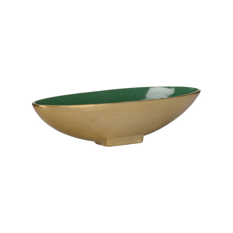 Emerald Oval Bowl - Small, 4.5" H x 17.25" W x 5.5" D