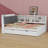 Platform Bed With Trundle, Shelves And Storage Headboard-69266812-69266813
