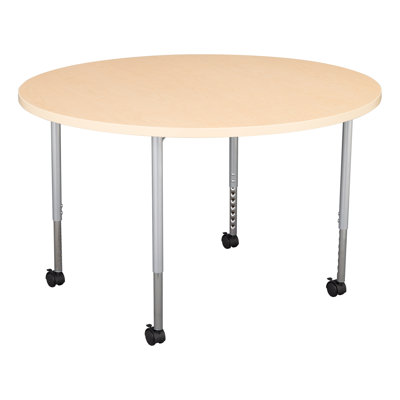 Structure Series 46" Adjustable Height Circular Activity Table with Casters