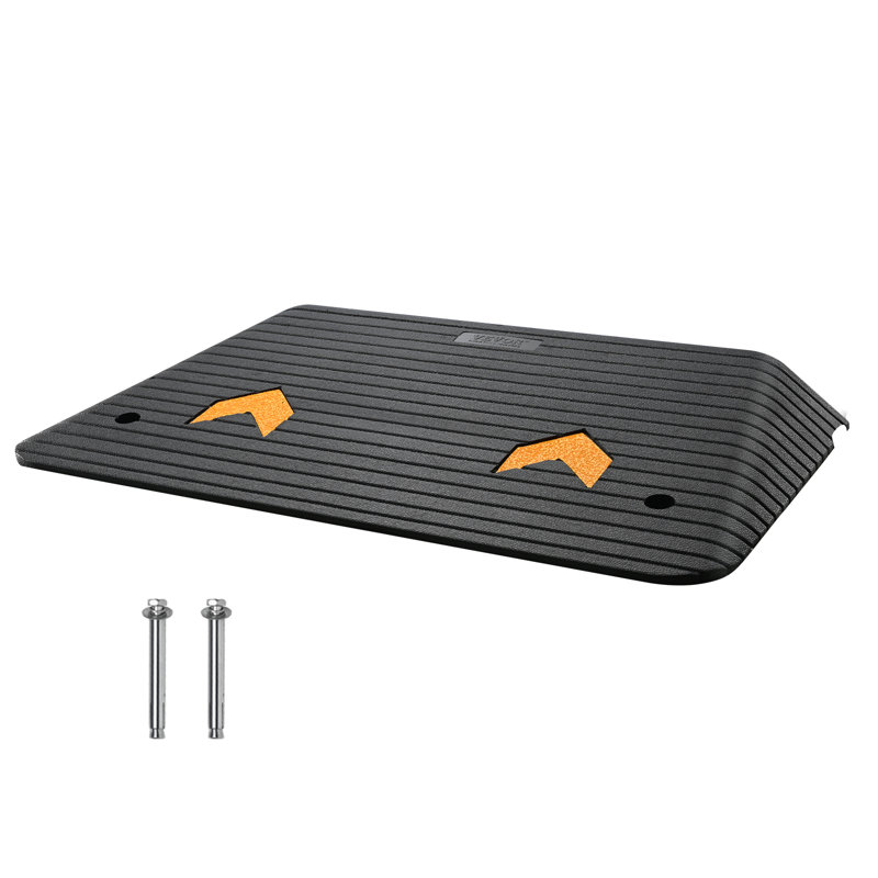 Rampe de seuil en caoutchouc améliorée, rampe de porte de 8,9 cm (3,5 po) de hauteur avec 1 canal, capacité de charge de 15 000 kg (33 069 lb), rampe de trottoir pour fauteuil roulant et scooter, rampe de voiture en caoutchouc naturel avec surface texturée antidérapante