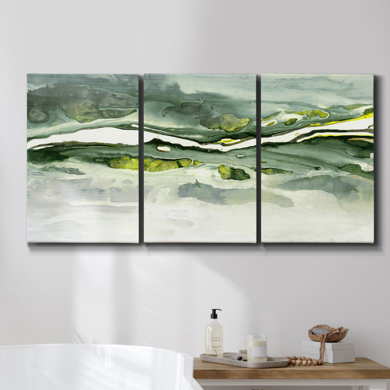 Saut à la vague - Toile encadrée multi-pièces, H 60 po x l 120 po x P 2 po