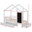 Lit simple pour maison simple - tableau noir, tiroirs et deux options d'assemblage incluses