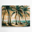 Art mural en métal côtier Palmeraie beige-426072699