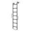 Échelle en métal à 7 marches pour mezzanine / dortoir, échelle de lit superposé en métal fixée au mur, échelle de sortie de fenêtre ((H 74,8 po)-1308058669